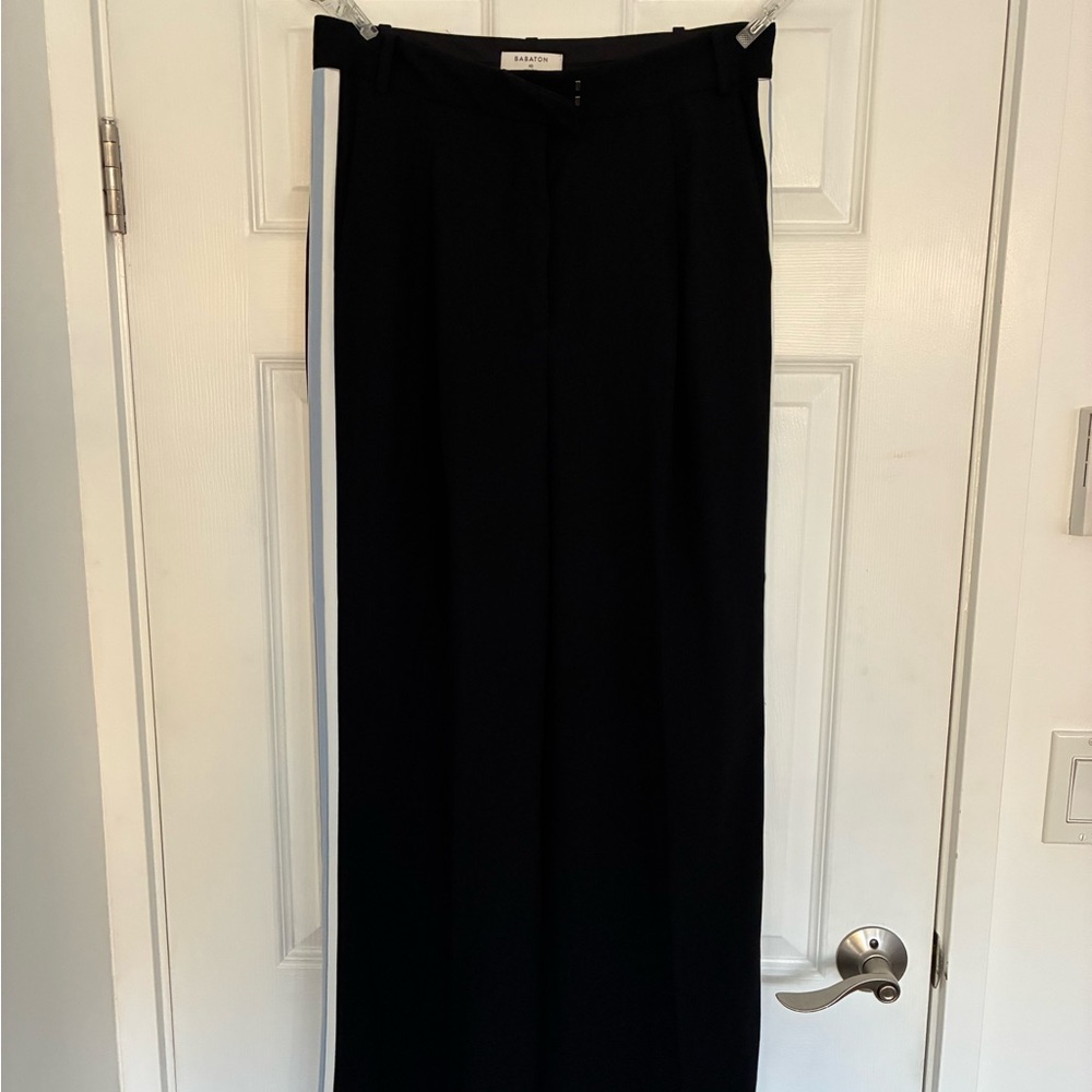 Babaton Wide-Leg Trousers w/ Side Stripe — Size 10
